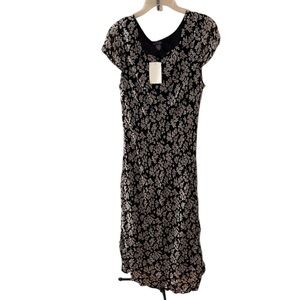 Glamour Angel Black & White Floral Print Maxi Dress